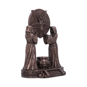 Pacific Giftware Baphomet - Bruciatore di incenso, statua gotica di capra con serpenti, 25 x 9,75 x 8,9 cm